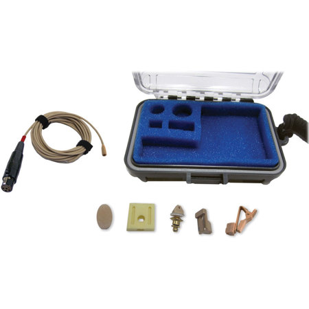 Voice Technologies VT403 Omni Lavalier Mic with TA5F for Servo-Bias Input, Beige