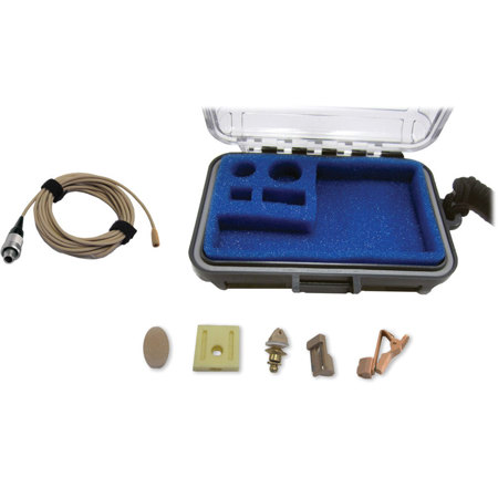 Voice Technologies VT403 Omni Lavalier Mic with Lemo 3-Pin Connector, Beige
