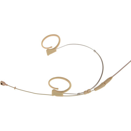 Voice Technologies VT DUPLEX-CARDIOID Miniature Cardioid Headset Microphone with Unterminated 3-Wire Pigtail, Beige