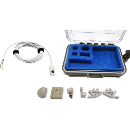 Voice Technologies VT500WA Water Adventure Omnidirectional Miniature Lavalier Microphone with Unterminated 3-Wire Pigtail Connector, White