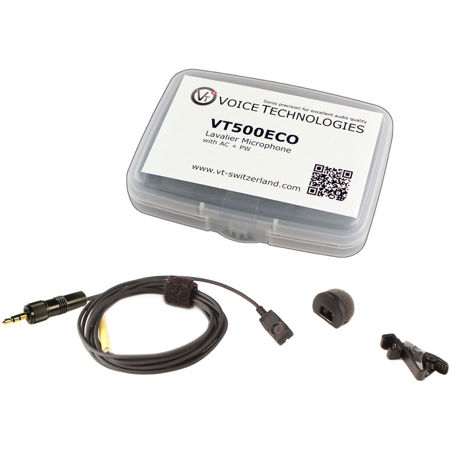 Voice Technologies VT500ECO Lavalier Mic Kit, 3.5mm, Sennheiser G4/G3 Tx, Black