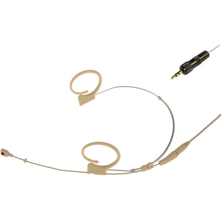 Voice Technologies VT DUPLEX-CARDIOID Miniature Cardioid Headset Microphone with 3.5mm TRS Connector for Sennheiser evolution G4/G3 Wireless Mic System, Beige