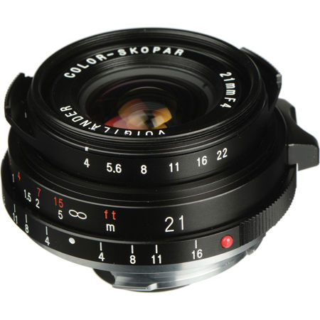 Voigtlander Color-Skopar 21mm f/4.0 Pancake Lens for Leica M, Black