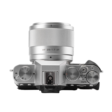 【新品】　Viltrox af 25mm f1.7 air XFマウントシルバー Viltrox AF 25mm f/1.7 Air Lens for Fujifilm X, Silver AF 25/1.7 XF
