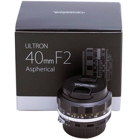 Voigtlander Ultron 40mm f2 SL-II S Lens for Nikon, Black Rim