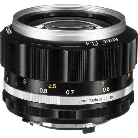 Voigtlander Nokton 58mm f/1.4 SL II S Ai-S Lens, Sliver