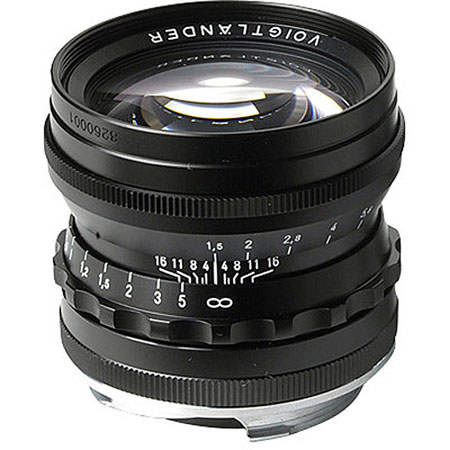 Voigtlander M 50mm f/1.5 Nokton Aspherical Lens, Black