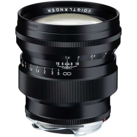 Voigtlander 75mm f/1.5 Nokton Aspherical Lens - VM Leica M Mount Lens - Black