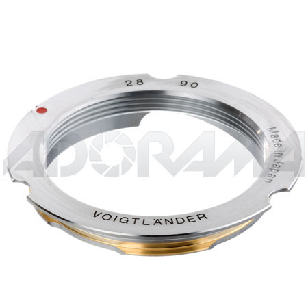 Voigtlander M-Bayonet Adapter Ring for 28mm & 90mm Screw-Mount Lenses (Mounts onM-Bayonet Cameras)