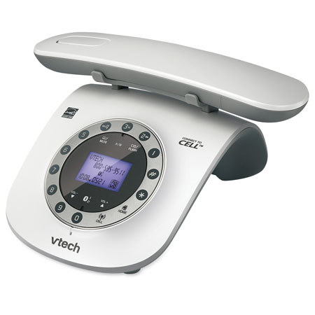 VTech LS6191-17 DECT 6.0 Retro Phone with Connect to Cell, White