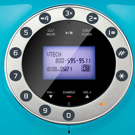 VTech LS6195 DECT 6.0 Retro Cordless Phone, Blue