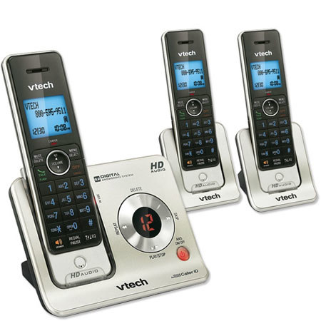 VTech LS6425-3 DECT 6.0 Cordless Phone, 3 Handsets