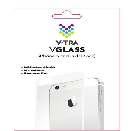 VTRA VGlass Protector for Apple iPhone 5 Back Side, Black
