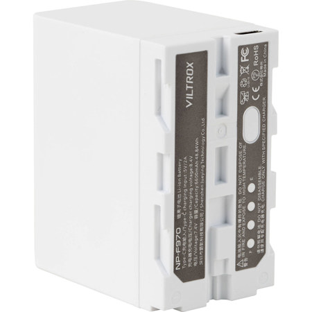 Viltrox L-Series NP-F970 48.84Wh 7.4V 6600mAh Lithium-Ion Battery, White