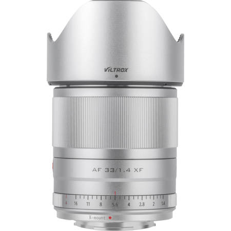 Viltrox AF 33mm f/1.4 XF Lens for Fujifilm X, Silver AF 33