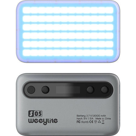 Viltrox Weeylite S05 5W RGB Colorful Pocket LED Light Minimalist Gray