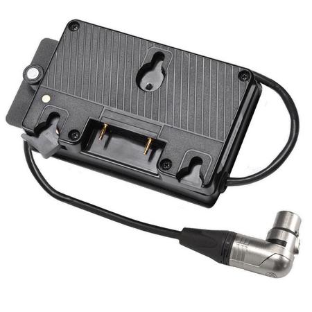 Velvet Gold Mount to Right-Angled XLR 3-Pin Battery Plate for MINI 1 LED Light