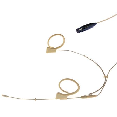 Voice Technologies VTDUPLEX L/XL Omni Microphone with TA4F Connector, 20-20000Hz, Beige