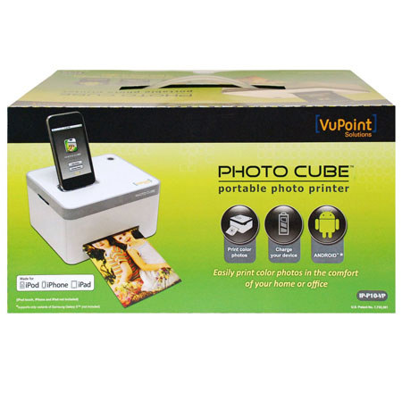 VuPoint Solutions IP-P10-VP Photo Cube Compact Photo Printer - Refurbished