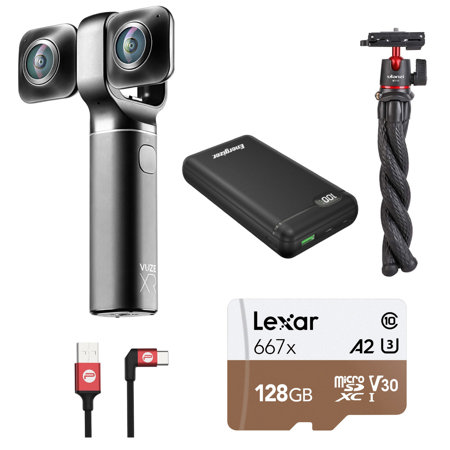 Vuze XR Dual 18MP, 3D 180deg / 2D 360deg VR Camera, Black with Premium Acc. Kit