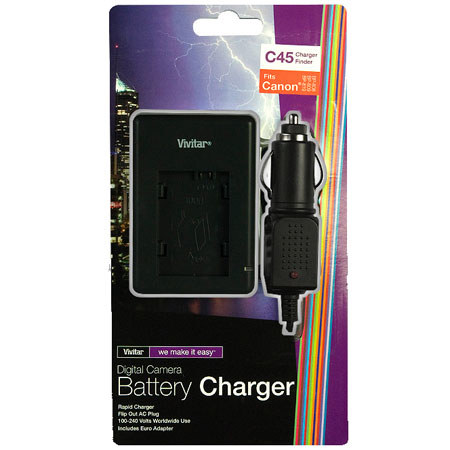 Vivitar VIVSC819 Charger with Flip-Out AC Plug, Canon