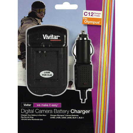 Vivitar Universal Battery Charger for Olympus Lithium-Ion Batteries #VIVSCOLY