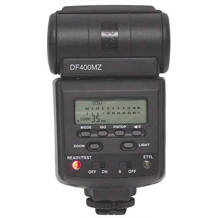 Vivitar DF400Z-N Digital TTL Shoe Mount Flash for Nikon i-TTL, Guide Number 40 M / 131 ft (@50mm ISO 100)