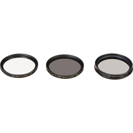 Vivitar 3-Piece UV/CPL/ND8 62mm Filter Kit