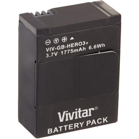 Vivitar 1375mAh Rechargeable Lithium Ion Battery for GoPro Hero3 Camera