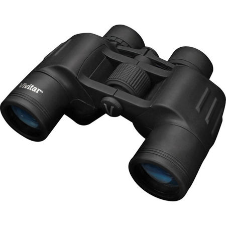 Vivitar 8x40mm Sportsman HD Roof Prism Binocular, 7.2 Deg Angle of View, Black
