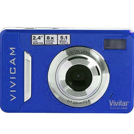 Vivitar V5024-BLUE Vivicam 5.1 MP Digital Camera 8x Digital Zoom