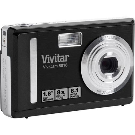 Vivitar ViviCam 8018 8.1MP Digital Camera, Black