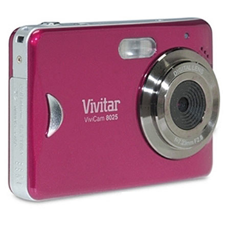 Vivitar V8025PINK Vivicam 8025 8MP Digital Camera, Pink
