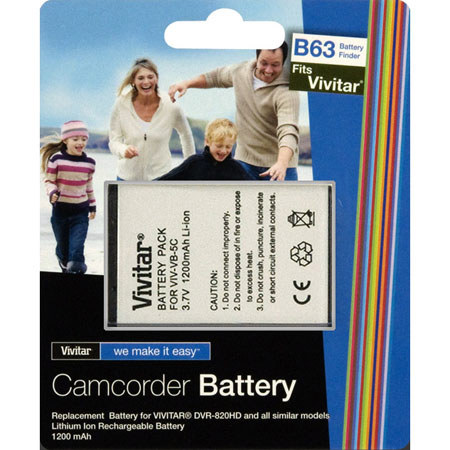 Vivitar VIVVB5C Replacement Lithium Battery, Vivitar