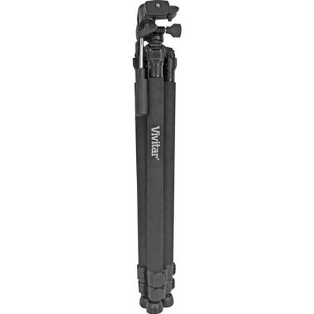 Vivitar 54" 3-section Aluminum Tripod with 3-Way Pan Head - Black