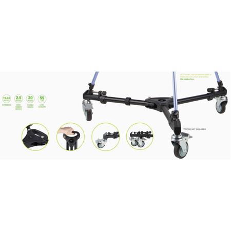 Vivitar Professional Video Tripod Dolly with 15 - 24" Leg Extension