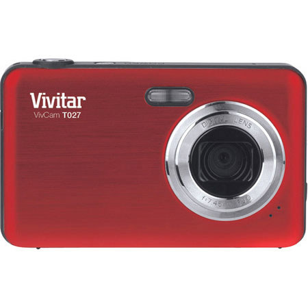 Vivitar ViviCam T027 Digital Camera, Red