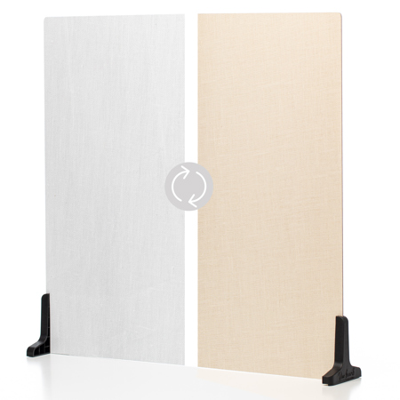 V-FLAT WORLD Duo Board - 24x24" Double Sided Surface Board, Linen White/Linen Cream