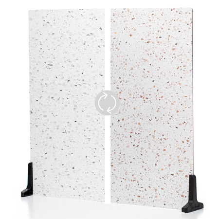 V-FLAT WORLD Duo Board - 24x24" Double Sided Surface Board, Terrazzo A/Terrazzo B