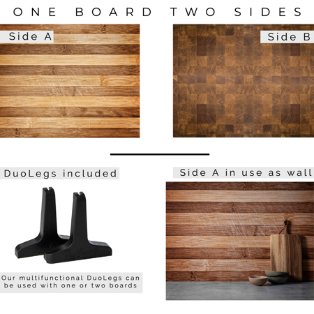 V-FLAT WORLD Duo Board - 30x40" Surface Board, Aged Cutting Board/Butchers Board