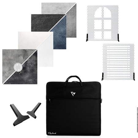 V-FLAT WORLD Stone Kit with 4x 24x24" Duo Board Backdrop and 2x Shadow Board