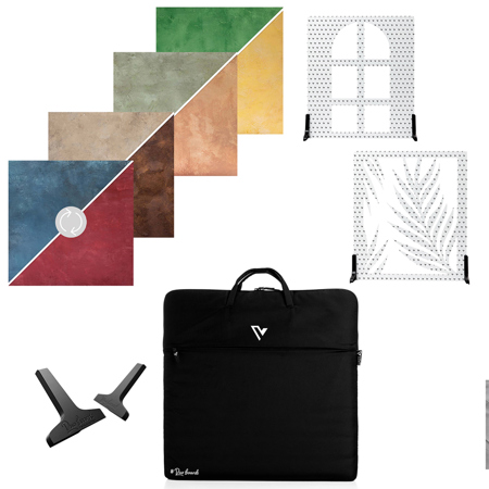 V-FLAT WORLD Textured Kit with 4x 24x24" Duo Board Backdrop and 2x Shadow Board