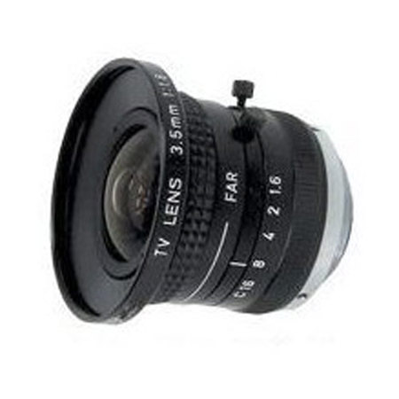 ViewZ 3.5mm F1.6 FA Fixed Lens with Lock Screws and C-Mount, Manual Iris