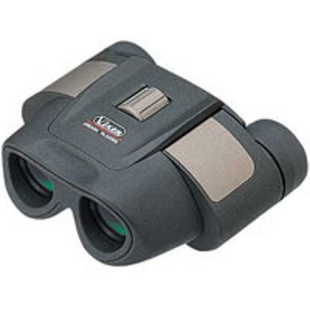 Vixen 10 x 21 Compact Arena, Weather Resistant Porro Prism Wide Angle Binocular with 6° Angle of View, Silver Trim.