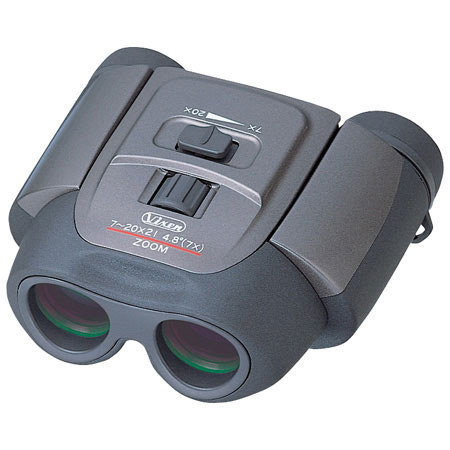 Vixen 7-20x21 Zoom Porro Prism Binocular, 4.2 Degree Angle of View at 7x, Black
