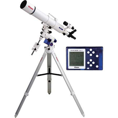 Vixen ED115S, 115mm, 4.5", Refractor Optical Tube with GPD2 Mount, HAL130 Tripod, Star Book S, NLV 25mm Eyepeice.