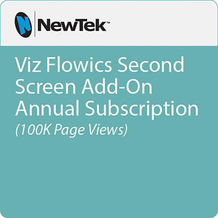 Vizrt Viz Flowics Second Screen Add-On, 100K Page Views, 1 Year Subscription