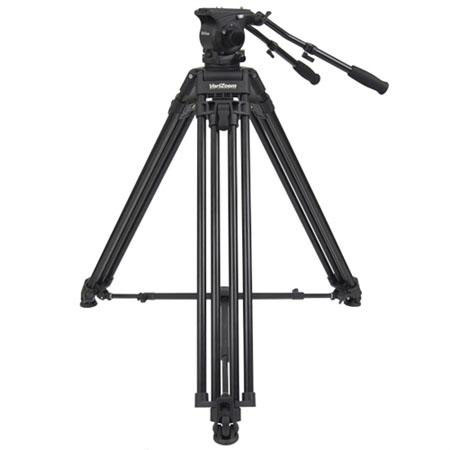 VariZoom VZTKC100A 2-section Aluminum Tripod with VZ-FH100 Head - Black