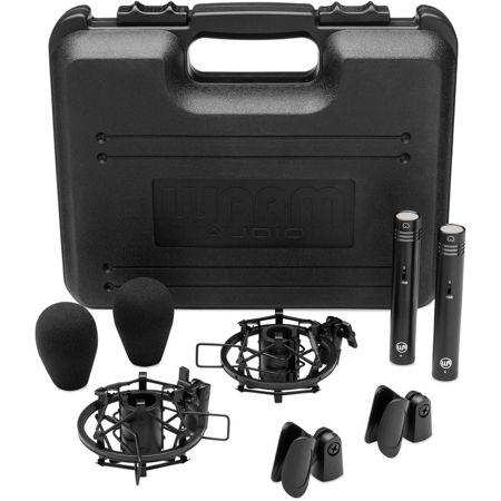 Warm Audio WA-84 Small Diaphragm Condenser Microphone, Stereo Pair, Black
