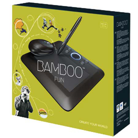 Wacom CTE650K Bamboo Fun Medium Size Tablet, Black